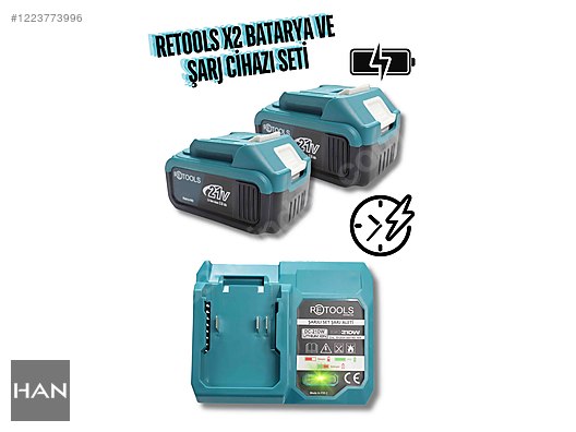 RTL-2165 - RETOOLS 3 LÜ SET (2 AD. 10 PİLLİ BATARYA +HIZLI ŞARJ) - Sıfır Elektrikli Matkap İlanları sahibinden.com'da