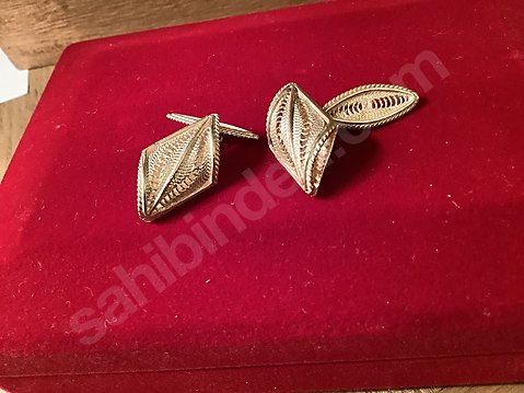 EL İŞİ TELKARİ GÜMÜŞ KOL DÜĞMESİ