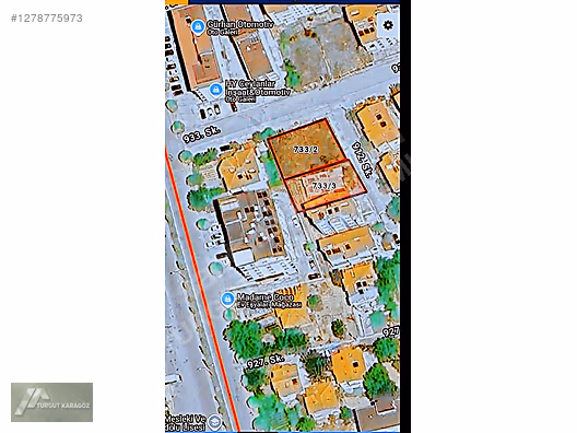 TURGUT KARAGÖZ EMLAK 368 M2 4 KATA İMARLI ARSA BAHÇELİEVLER MH. #1278775973