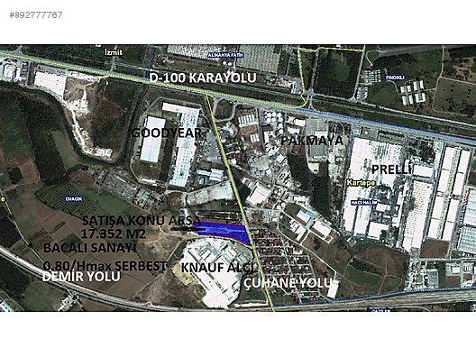 Satilik Sanayi Arsasi 17 372m2 Cuhane Caddesi Basiskele Kocaeli Satilik Arsa Ilanlari Sahibinden Com Da 892777767
