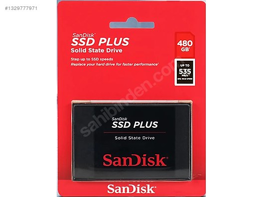 SANDİSK SSD PLUS 480 GB - SIFIR KUTUSU HİÇ AÇILMADI sahibinden