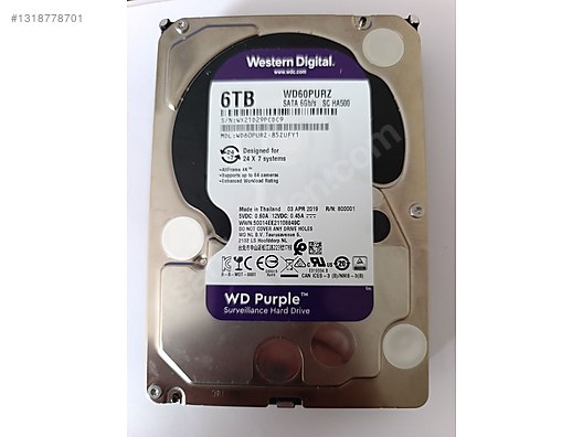 Western Digital WD Purple 6TB HDD on sahibinden.com - 1318778701