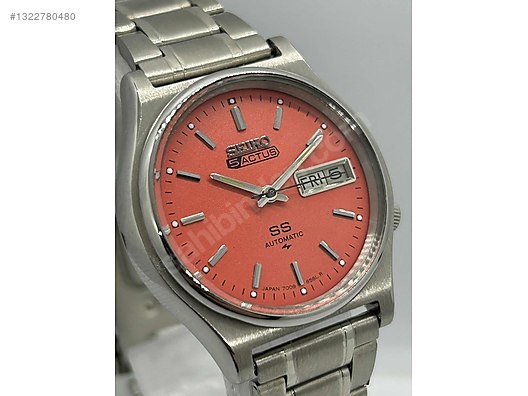 Seiko / Seiko 5 Actus Otomatik Turuncu Kadran 7009 Mekanizma 36mm