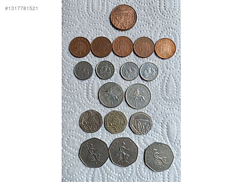 İngiltere madeni paralar 34 adet 2.Elizabeth sahibinden.comda