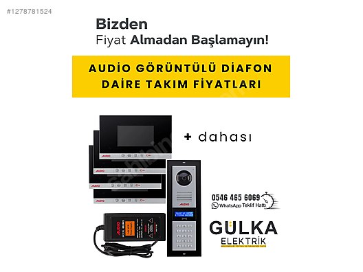 AUDİO 4.3 inç Görüntülü Diyafon Takımı [6 Daire Fiyatı] - Diyafon & Zil ve Yapı Malzemeleri sahibinden.com'da