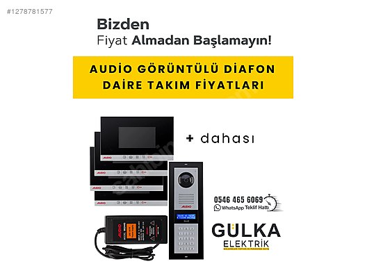 AUDİO 4.3 inç Görüntülü Diyafon Takımı [1 Daire Fiyatı] - Diyafon & Zil ve Yapı Malzemeleri sahibinden.com'da
