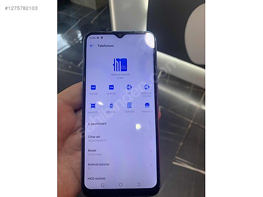 İkinci El ve Sıfır Alışveriş / Cep Telefonu & Aksesuar / Cep Telefonu / Tecno / Spark 7T
