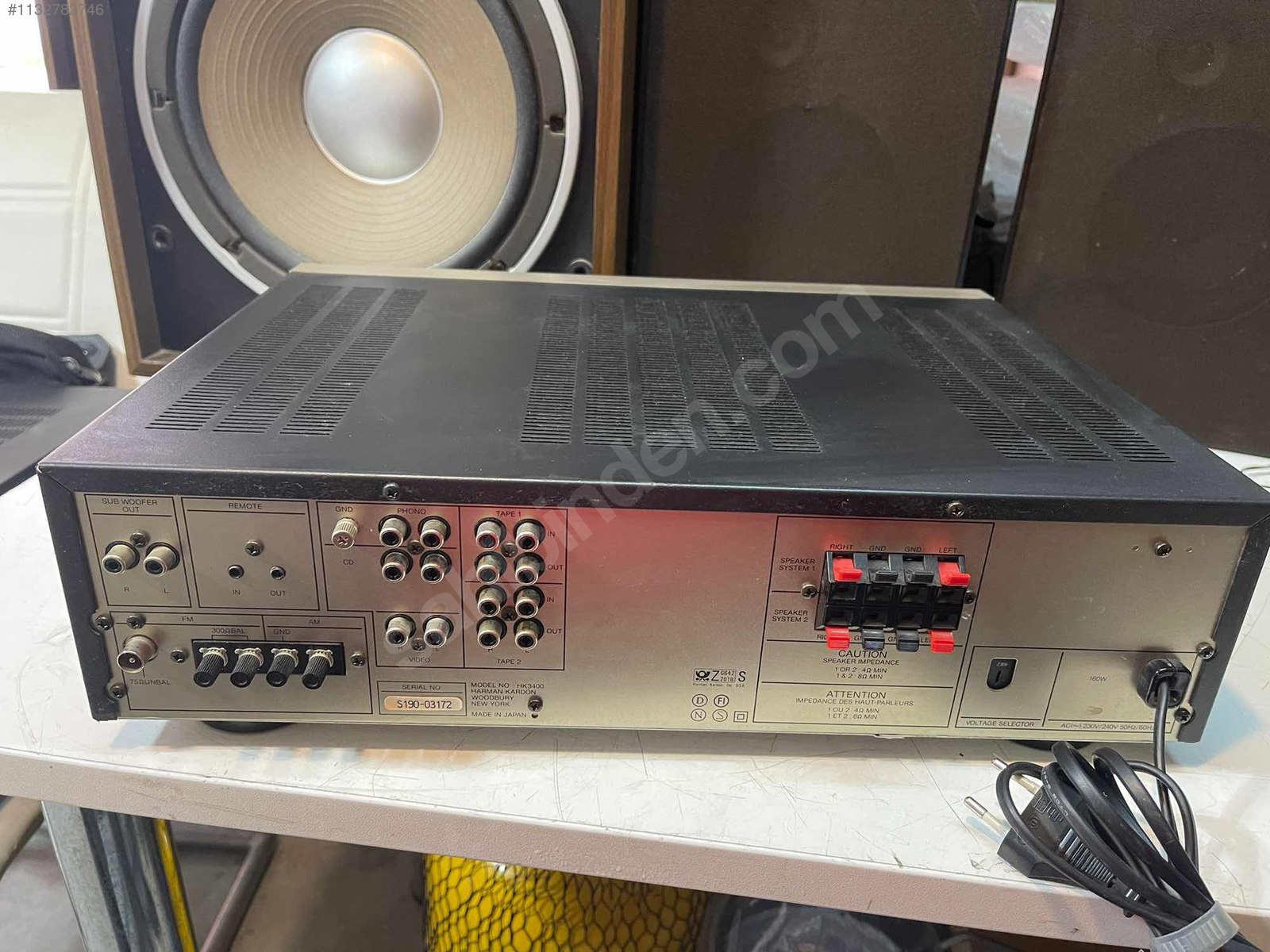Harman Kardon HK3400 AM/FM Stereo Receiver Harman Kardon Receiver