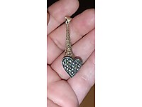 antika Elmas taşlı büyük kolye ucu