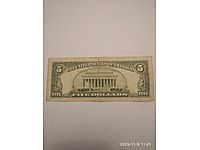 1995 basımı 5 ABD doları