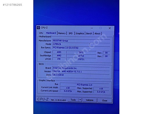 Biostar A780L3L DDR3 - Anakart ve Tüm Masaüstü Bilgisayar Parçaları sahibinden.com'da