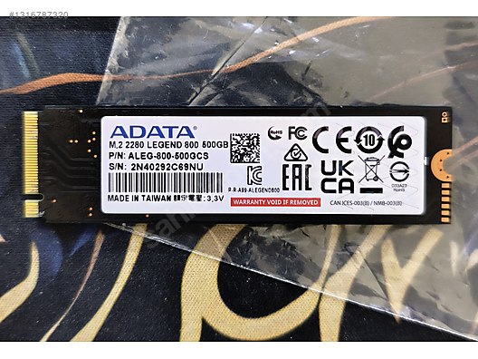100 Sağlık! İncehesap Faturalı Adata Legend 800 500GB M.2 SSD