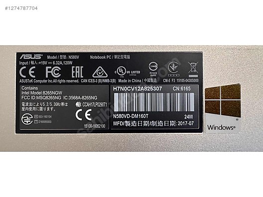 Asus / Asus VivoBook Pro N580VD-DM160T | i7-7700HQ | GTX 1050