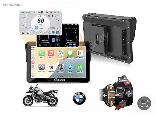 CARPURIDE W702BS PRO BMW Motosiklet CarPlay ve Android Auto Dual