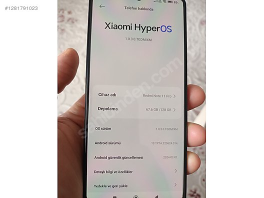 İkinci El ve Sıfır Alışveriş / Cep Telefonu & Aksesuar / Cep Telefonu / Xiaomi / Redmi Note 11 Pro