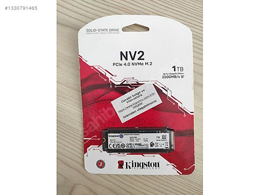 中古 Kingston NV2 1TB NVMe SSD M.2 Kingston nv2 1tb ssd sahibinden.comda - 1330791465