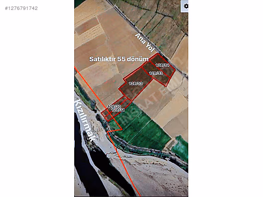 KIRŞEHİR-MUCUR-YÖRÜCEK KÖYÜ IRMAK VE ANAYOLA CEPE 54 DÖNÜM TARLA #1276791742