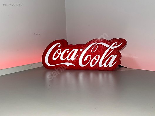 Coca-Cola LED立体ロゴ 赤 約40cm Cocacola led ışıklı tabela coca cola tabela - Yapı Malzemeleri ve