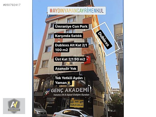 aydin yaman gayrimenkul umraniye istiklal mah satilik dublexs satilik daire ilanlari sahibinden com da 950792417