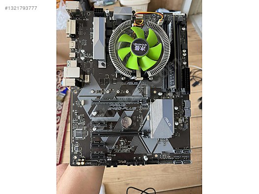 Asus Prime B450-Plus anakart, AMD Athlon 3000G ve 4 GB DDR4 on
