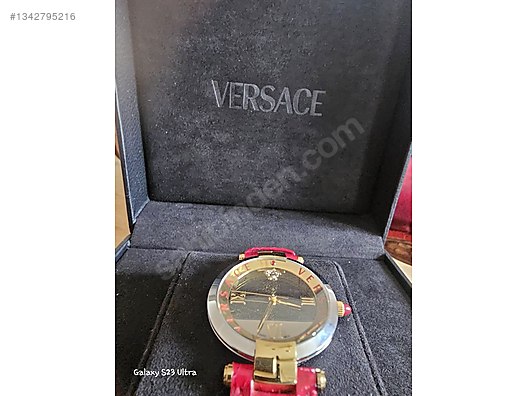 Versace / VERSACE ORJİNAL KADIN GERÇEK DERİ KIRMIZI KORDON KOL