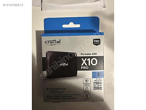 Crucial X10 Pro 4TB Portable SSD sahibinden.comda - 1316795513