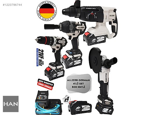 ALZ-3066 - ALLİZER 4'LÜ SET GRİ - Sıfır Elektrikli Somun Sıkma