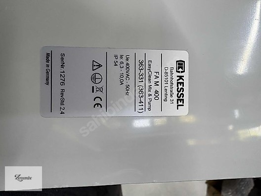 Kessel Easyclean mix pump FAM400 Yag Su Ayirici Full Pano R23X