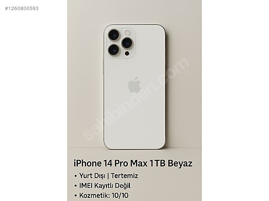 Apple / iPhone 14 Pro Max / iPhone 14 Pro Max 1TB Beyaz | Yurt