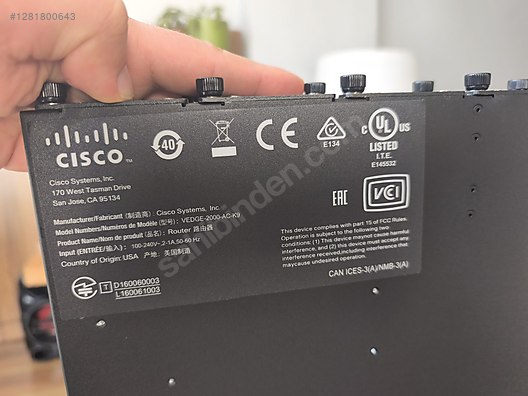Vedge Router Logo Cisco vEdge 2000 Sdwan Router sahibinden.comda - 1281800643