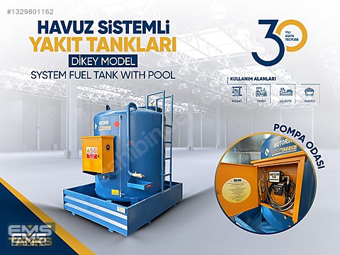 2.500 LT YERÜSTÜ HAVUZ SİSTEMLİ YAKIT TANKI + POMPA + KABİN