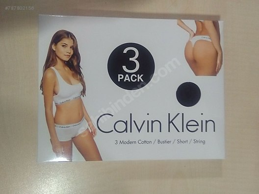 calvin klein 3 pack bustier short string