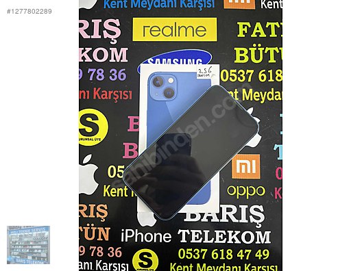 Resim Apple iPhone 13 İkinci El TR | 256 GB | Mavi İkinci El İPHONE 13-256-GB KUTU FATURALI TEMİZ BARIŞ TELEKOM'DA