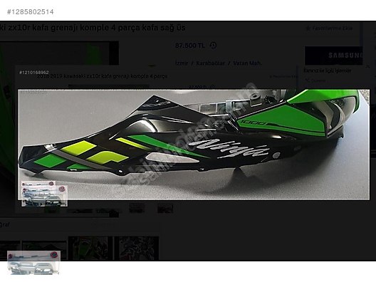 Grenaj / 2018 2019 kawasaki zx10r kafa grenajı komple 4 parça kafa