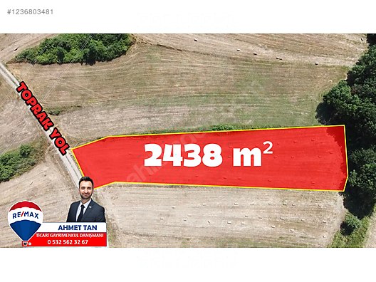 KUZEY MARMARA OTOYL YANI SATILIK TARLA-2.438 m² KÖRFEZ ŞEMSETTİN #1236803481