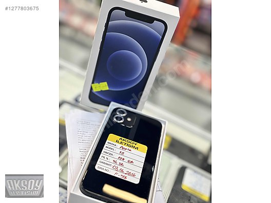 Resim Apple iPhone 12 İkinci El TR | 128 GB | Siyah İkinci El KARŞIYAKA AKSOY İLETİŞİM İPHONE 12 128 GB 8 AY GARANTİ DEVAM