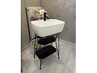 Ayaklı Seramik Lavabo Stand ve musluklu