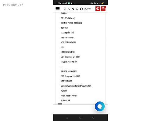 İkinci El ve Sıfır Alışveriş / Müzik / Müzik Aletleri / Telli Çalgılar / Gitar / Elektro