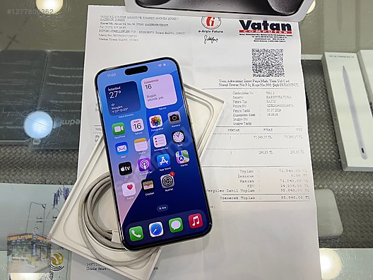 Resim Apple iPhone 15 Pro Max İkinci El TR | 256 GB | Beyaz İkinci El İPHONE 15 PRO MAX 256 GB BEYAZ SIFIRDAN FARKSIZ 11 AY KVK
