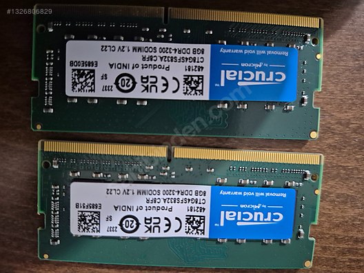 crucial ddr4 3200 mhz cl22 1.2 v 16 gb sahibinden.comda - 1326806829