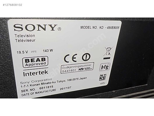 Sony Bravia KD-49XE8005 4K UHD Android LED TV - İkinci El Sony LED