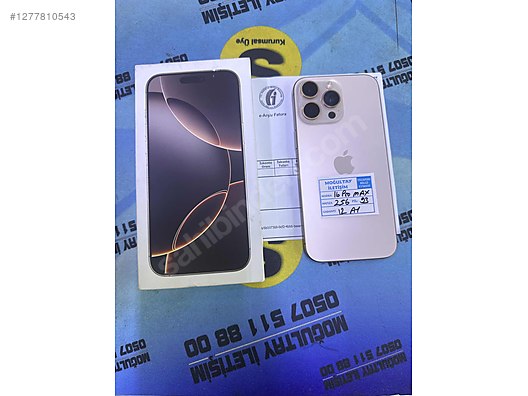 Resim Apple iPhone 16 Pro Max İkinci El TR | 256 GB | Çöl Titanyum İkinci El İPHONE 16 PRO MAX 256 ÇÖL MOĞULTAY İLETİŞİM