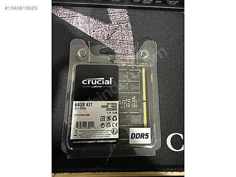 Crucial DDR5 32x2 64GB 5600 MHZ Dual Kit Ram sahibinden.comda