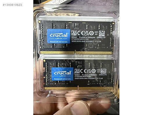 Crucial DDR5 32x2 64GB 5600 MHZ Dual Kit Ram sahibinden.comda