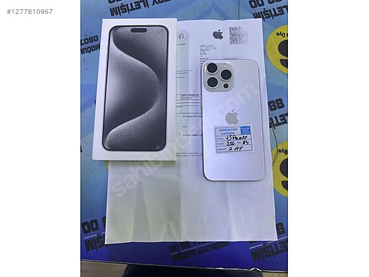 Resim Apple iPhone 15 Pro Max İkinci El TR | 256 GB | Beyaz İkinci El İPHONE 15 PRO MAX MOĞULTAY İLETİŞİM