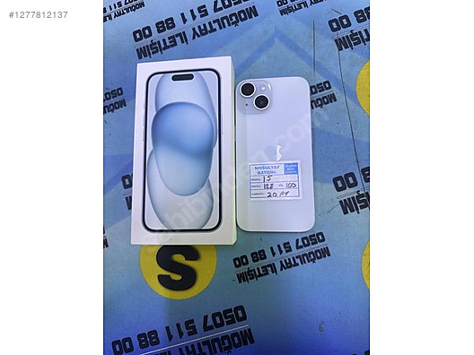 Resim Apple iPhone 15 İkinci El TR | 128 GB | Mavi İkinci El İPHONE 15 MAVİ PİL 100 MOĞULTAY İLETİŞİM