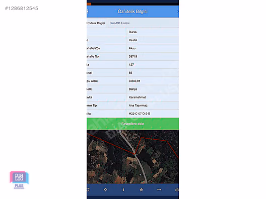 DİALOG PLUS'DAN KESTEL AKSU KÖYÜNDE SATILIK TARLA #1286812545