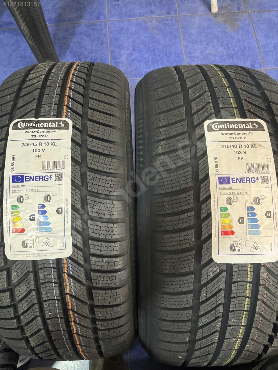 245/45 R18 ÖN 275/40 R18 ARKA TAKIM CONTİNENTAL WINTER 2025 sahibinden ...