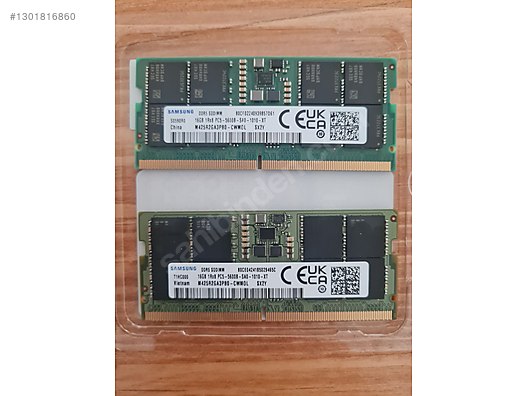 Samsung 32GB (2x16GB) DDR5 5600MHz SODIMM Notebook RAM sahibinden