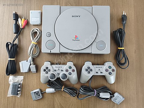 SONY PLAYSTATION 1 SCPH-1002 ÇİPLİ SET - ORİJİNAL KOL + MC + RGB